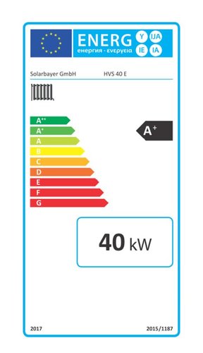 Solarbayer Holzvergaserkessel HVS 40 E, Leistung 40 kW, 300304103, EEK A+