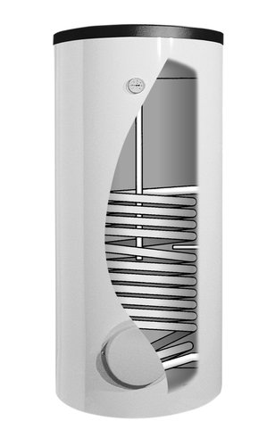 Warmwasserspeicher, Standspeicher Cosmo S150 weiss emailliert mit Folienmantel EEK B