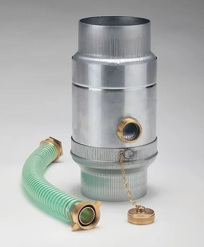 Wassersammler Regenwassersammler Zink 80 mm mit Schlauchanschluss-Set