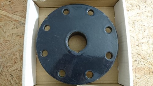 Abverkauf B-Ware Flanschplatte mit Dichtung Emailliert 180 mm Muffe DN 40 (1 1/2), LK 150 mm