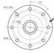 Cosmo Flanschplatte mit Dichtung Emailliert mit Muffe (1 1/2) DN 110